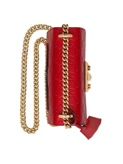Shop Gucci Padlock  Signature Shoulder Bag In 6433 Red