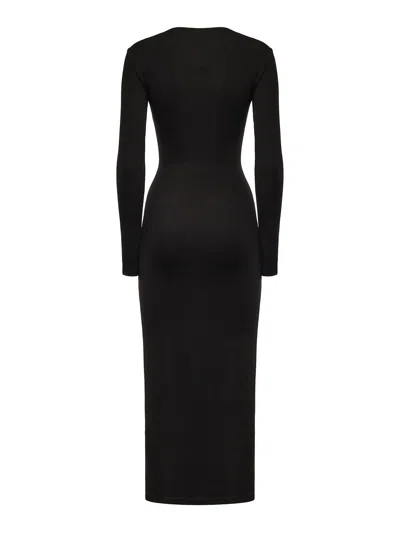 Christopher Esber Orbit Cut-out Midi Dress In Black Polyester In Black