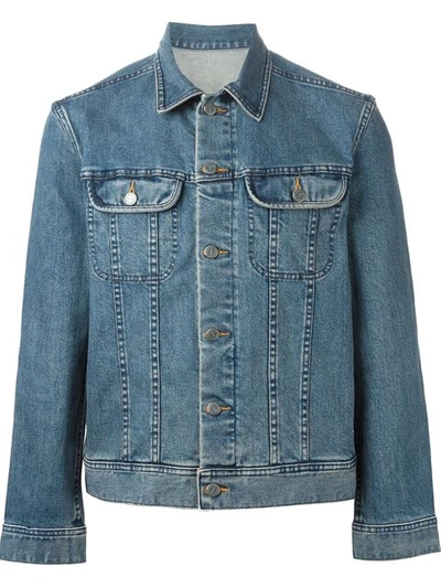 Shop Apc Classic Denim Jacket In Blue
