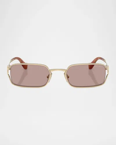Miu Miu 52mm Rectangular Sunglasses In Multi
