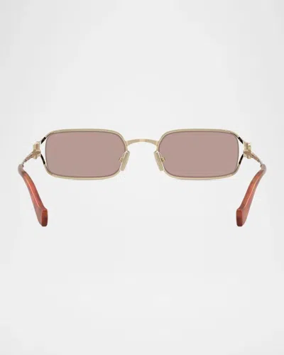 Miu Miu 52mm Rectangular Sunglasses In Multi