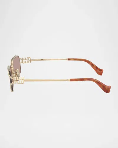 Miu Miu 52mm Rectangular Sunglasses In Multi