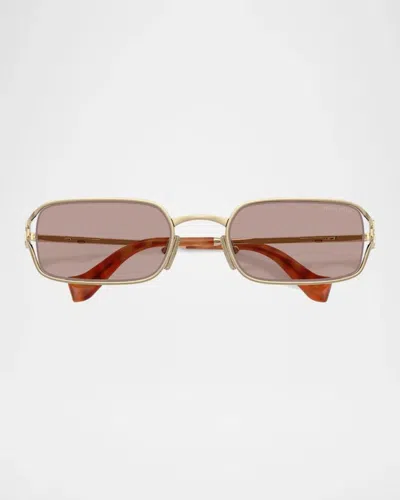 Miu Miu 52mm Rectangular Sunglasses In Multi