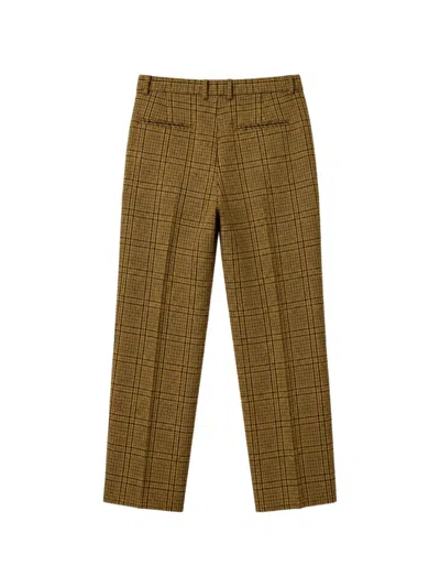 Botter Check-pattern Slim-fit Trousers In Brown