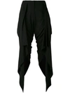 GARETH PUGH draped panel trousers,SILK96%
