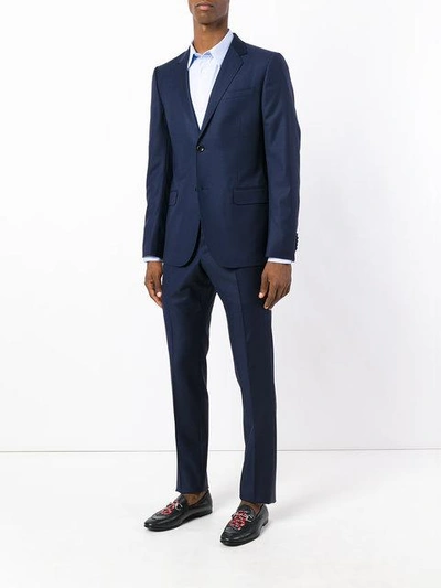 Shop Gucci Two-piece Suit In Blue