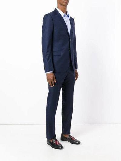 Shop Gucci Two-piece Suit In Blue