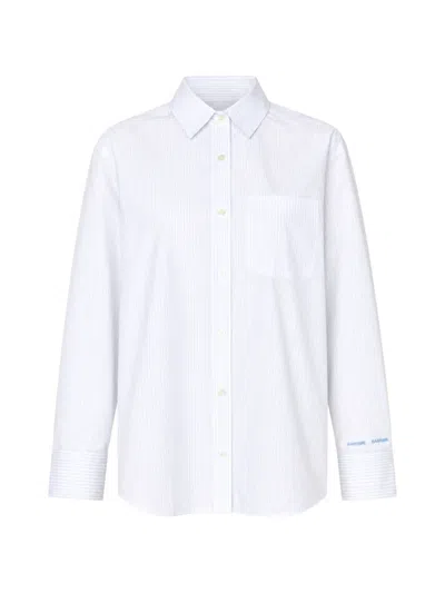 Samsoe & Samsoe Pinstripe-pattern Shirt In White