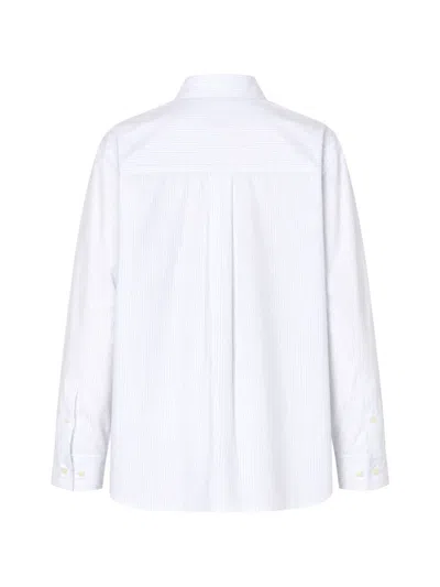 Samsoe & Samsoe Pinstripe-pattern Shirt In White