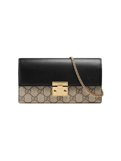 Gucci Padlock Continental Wallet In Neutrals