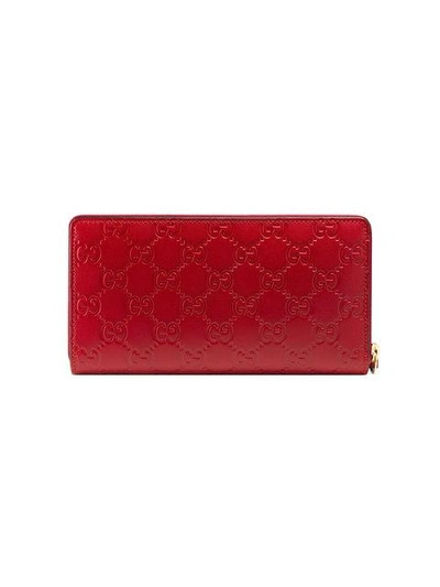 Shop Gucci Signature Zip Around Wallet