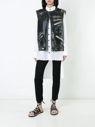 Shop Heikki Salonen Riveted And Printed Vest - Black