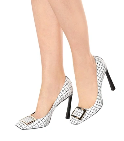 Shop Roger Vivier Belle Vivier Trompette Leather Pumps In White