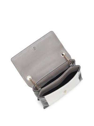 Shop Lanvin Mini Leather Crossbody Bag In Optic White