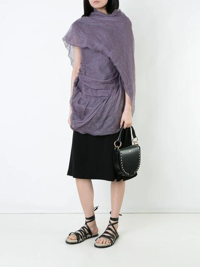 Shop Rick Owens Garland Wrap Top In Purple