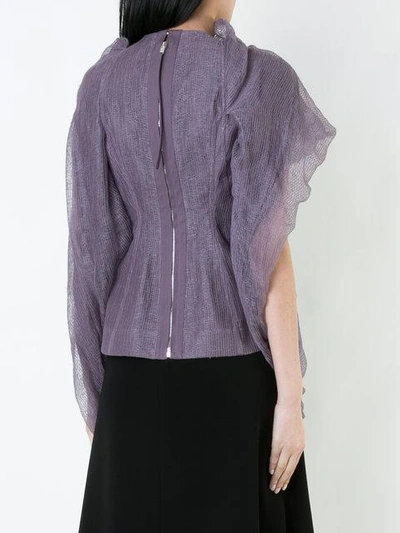 Rick Owens Garland Wrap Top In Purple