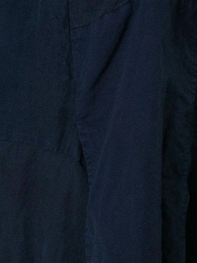 Shop Yohji Yamamoto Flap Patched Skirt In Indigo