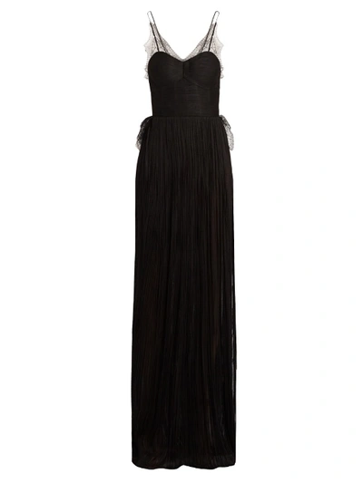 Maria Lucia Hohan Erica Pleated Silk-tulle Gown In Black