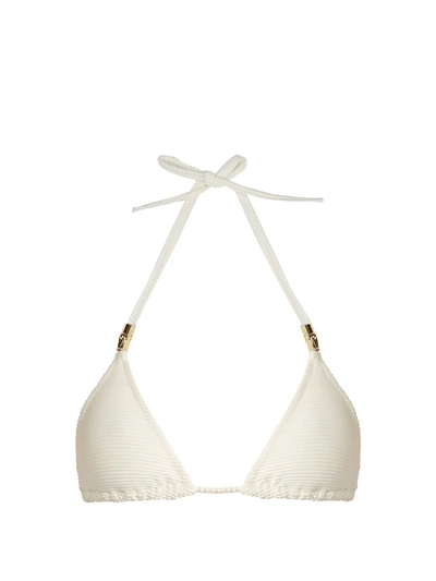 Heidi Klein Côte D'azur Halterneck Bikini Top In Cream