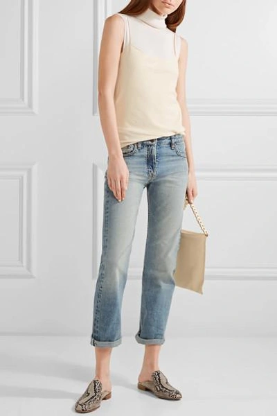 Shop The Row Ashland Cropped Mid-rise Straight-leg Jeans In Light Denim