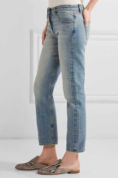 Shop The Row Ashland Cropped Mid-rise Straight-leg Jeans In Light Denim