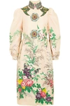 GUCCI EMBELLISHED EMBROIDERED CLOQUÉ COAT