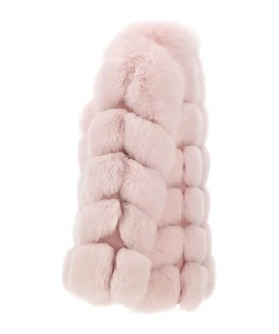 Frame Long-sleeved Quilted Fur Coat In Pattern