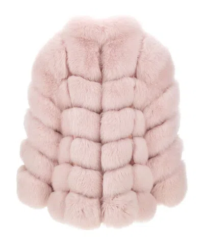 Frame Long-sleeved Quilted Fur Coat In Pattern