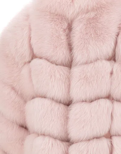 Frame Long-sleeved Quilted Fur Coat In Pattern