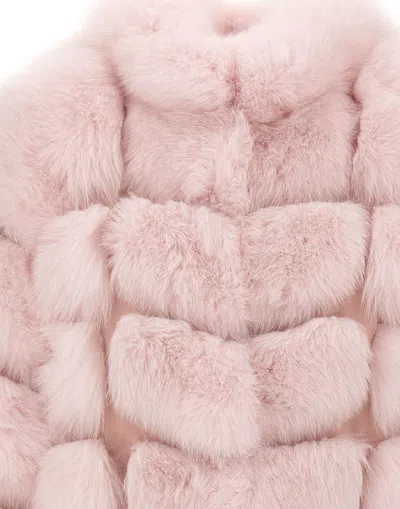 Frame Long-sleeved Quilted Fur Coat In Pattern