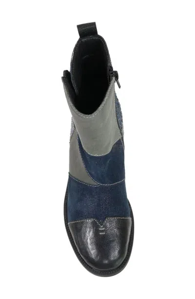 David Tate Surprise Patchwork Leather Bootie In Multi