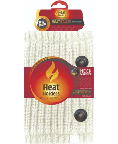 Heat Holders Clyde Solid Ribbed Side-button Neck Warmer In Pattern