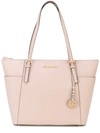 MICHAEL MICHAEL KORS Jet Set zip tote,CALFLEATHER100%