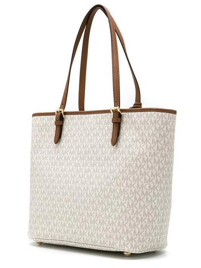 Shop Michael Michael Kors Jet Set Travel Large Tote In Neutrals