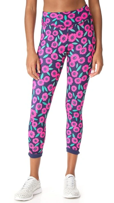 Beyond Yoga X Kate Spade New York Lux Print Lunar Cutout Leggings In Marjorelle Floral