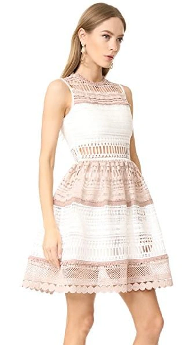 Shop Alexis Melania Dress In White Beige