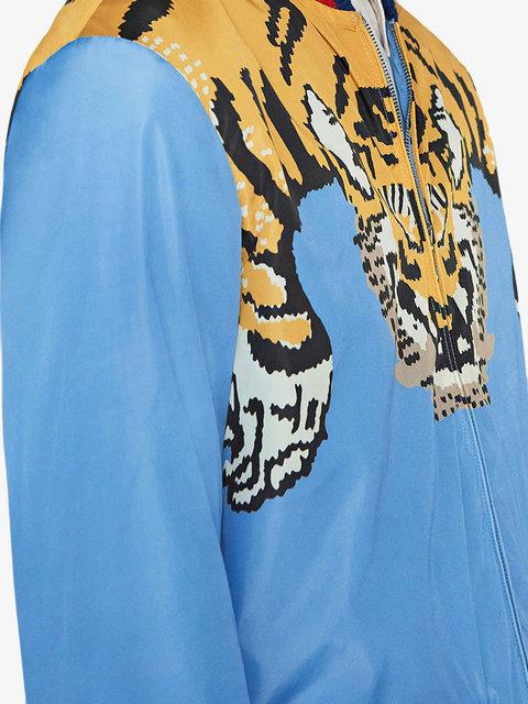 gucci tiger print lightweight jacket