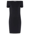 Helmut Lang Woman Off-the-shoulder Neoprene Mini Dress Black