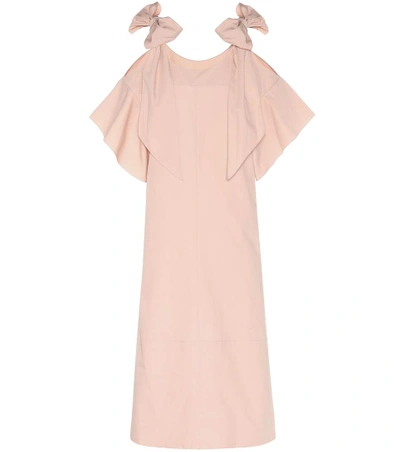 Chloé Ribbon Sleeve Shift Dress In Pink