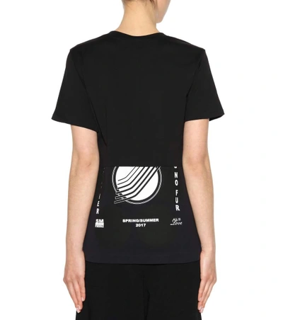 Shop Stella Mccartney Laurel Printed Cotton T-shirt In Black
