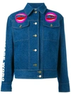 OLYMPIA LE-TAN Word Image denim jacket,DRYCLEANONLY