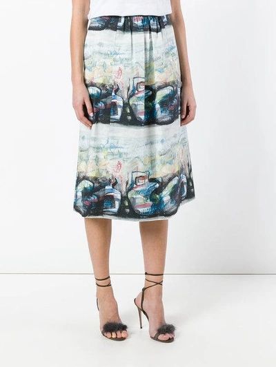 Shop Burberry Printed Skirt