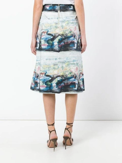 Shop Burberry Printed Skirt