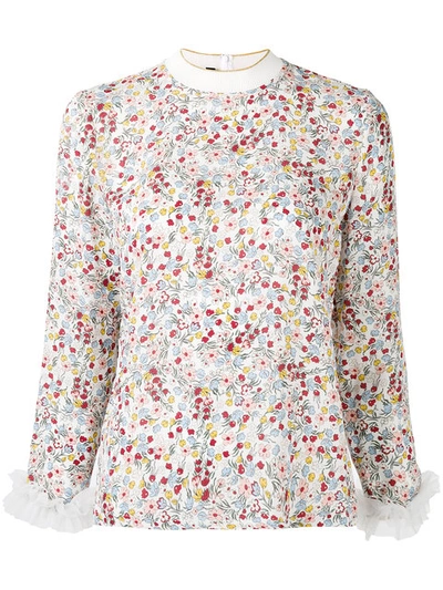 Mother Of Pearl Floral Print Blouse