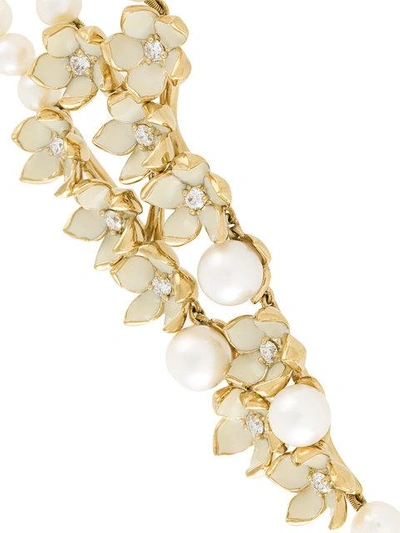 Shop Shaun Leane Cherry Blossom Pearl And Diamond Necklace In Neutrals