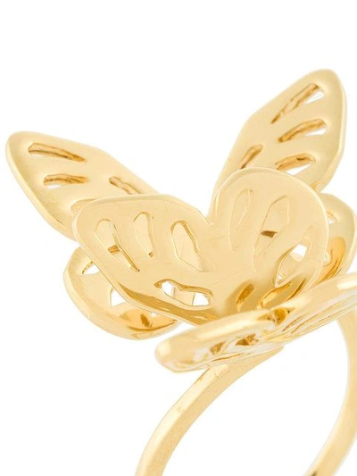 Shop Lara Bohinc Butterfly Ring - Metallic