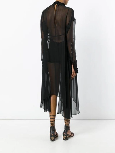 Shop Magda Butrym Sheer High Neck Dress