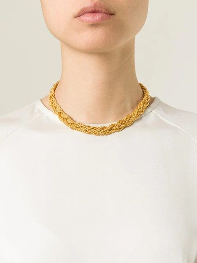 Shop Aurelie Bidermann 'miki Dora' Necklace In Metallic