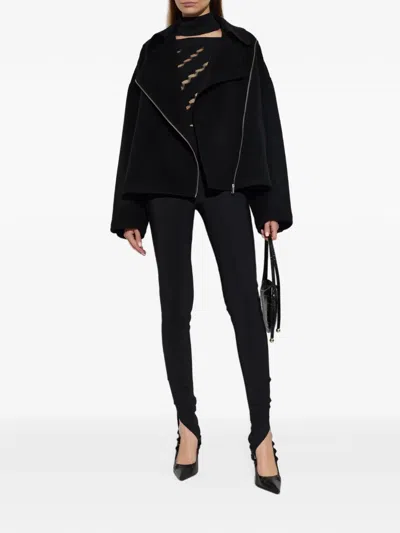 Iro Ampstack Asymmetric-zip Jacket In Black