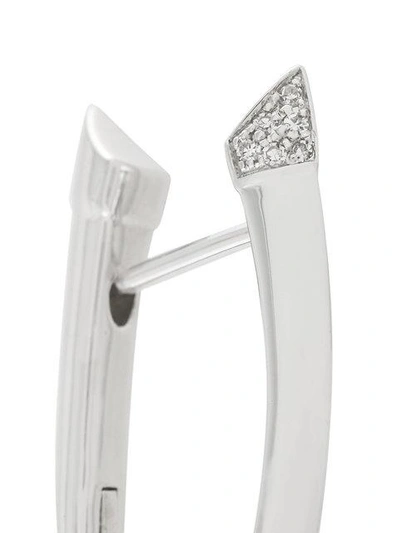 Shop Shaun Leane Signature Tusk Diamond Cross-over Earrings - Metallic